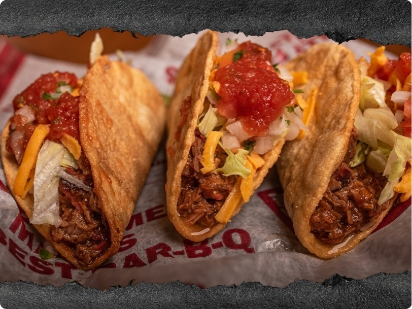 Brisket tacos from Demeris Bar-B-Q in Houston. Near Timbergrove.